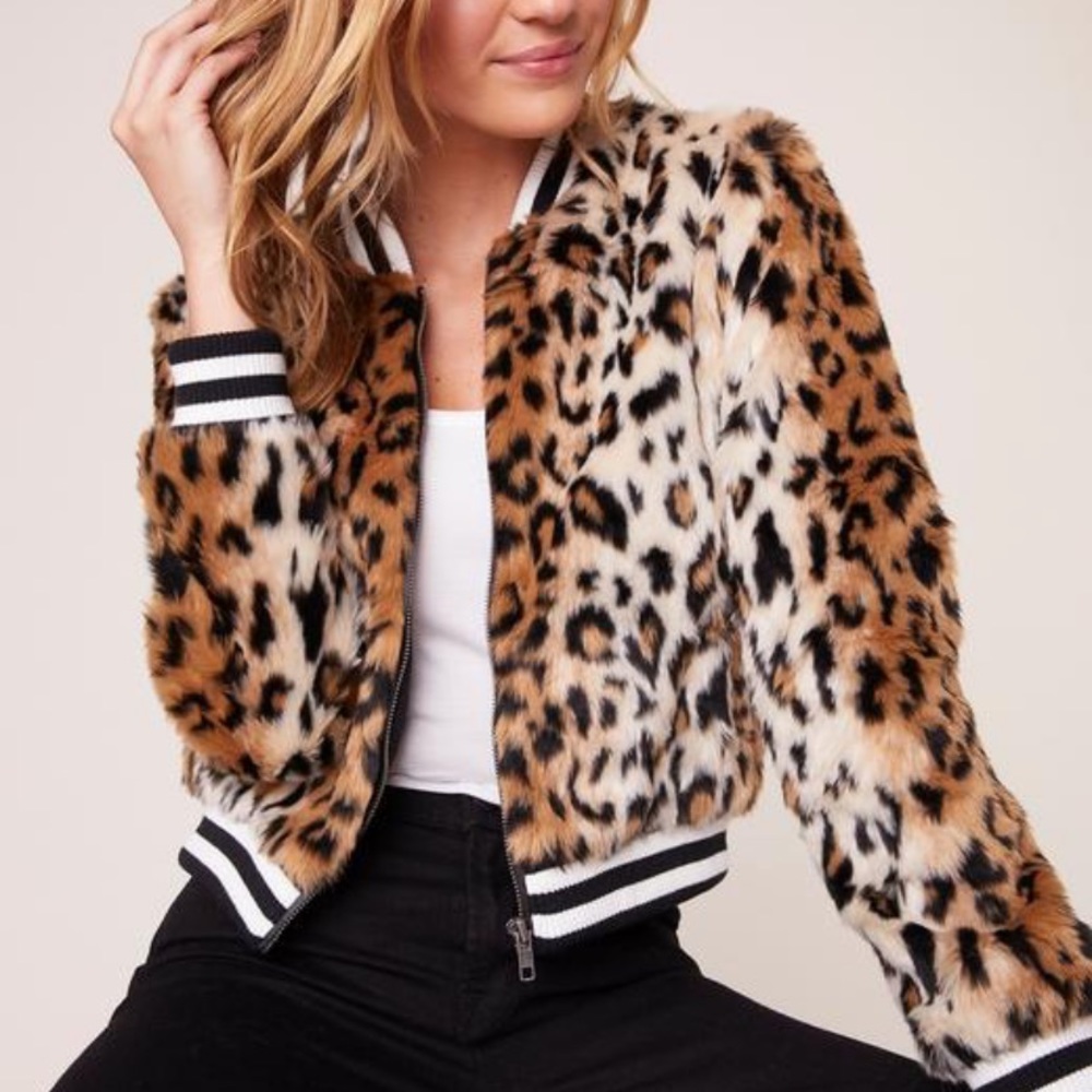Faux fur leopard jacket FIRM